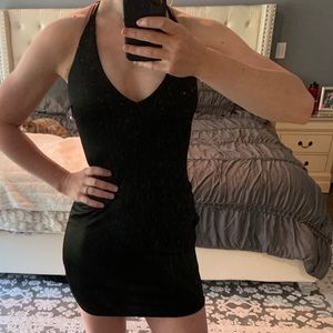 Sexy mini open back Akita dress
